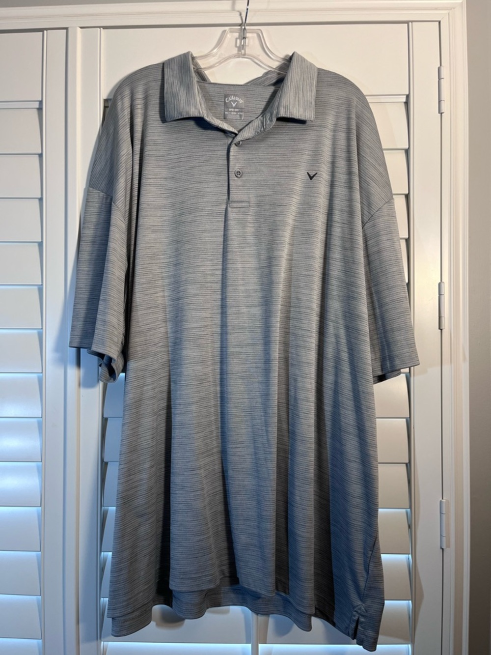 Callaway Men's Heather Gray Short-Sleeve Golf Polo